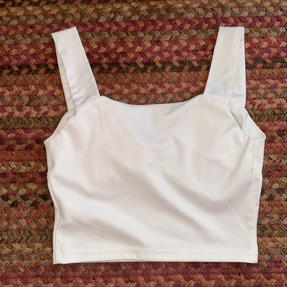 WHITE COOL GIRL DAINTY MILK MAID CROP TOP - Picture 3 of 3